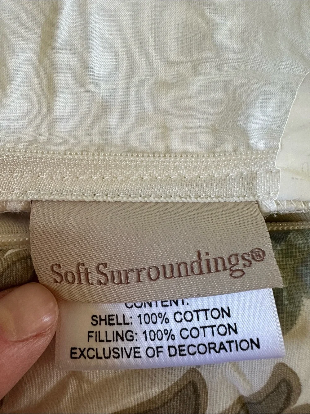 Soft Surroundings 2 Pillow Shams Covers 100% Cotton